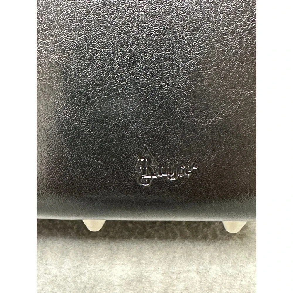 Royce Single Bottle Wine Carrier Black Leather‎ Zippered Travel Tote Bag